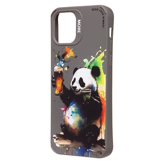 Задняя накладка SC335 для iPhone 12/12 Pro  (панда) (grey) (227082)