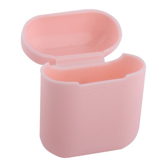 Силиконовый чехол TECHN для Airpods розовый