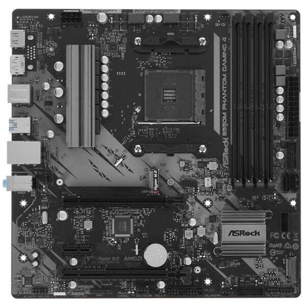 Материнская плата ASROCK B550M PHANTOM GAMING 4, SocketAM4, AMD B550, mATX, Ret