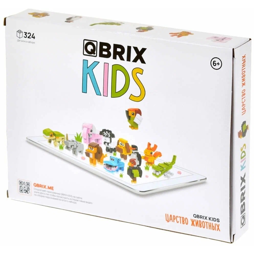 Конструктор QBRIX KIDS Царство животных 12в1 23,5×18×3,5 30022