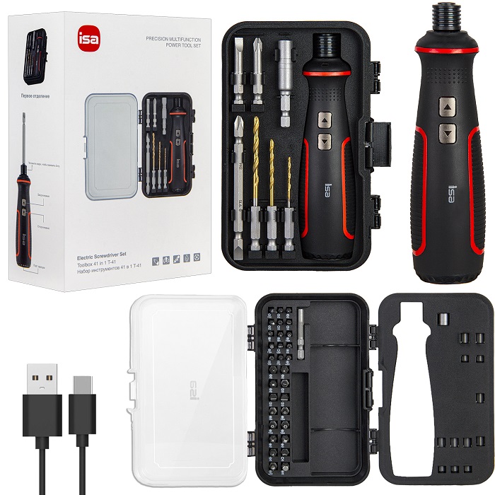 Электрическая отвертка 41 в 1 T-41 ISA (30шт/кор)