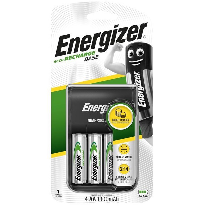 Зарядное устройство ENERGIZER Base Charger incl. 4xAA 1300mAh (1/4) E303257600