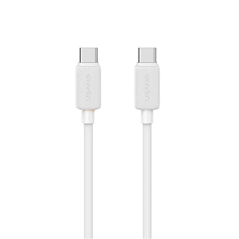 Кабель Type-C <--> Type-C  1.0м USAMS US-SJ691 KY Series, белый, 60Вт