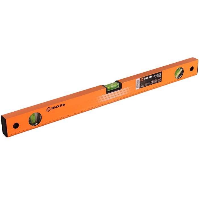 Уровень алюминиевый 600мм фрезерованный 3 глазка ВИХРЬ 73/11/4/2