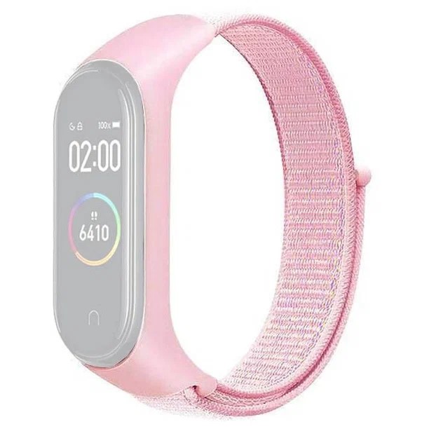 Нейлоновый ремешок NONAME для Xiaomi Mi Band 3/4/5 Nylon Loop Розовый