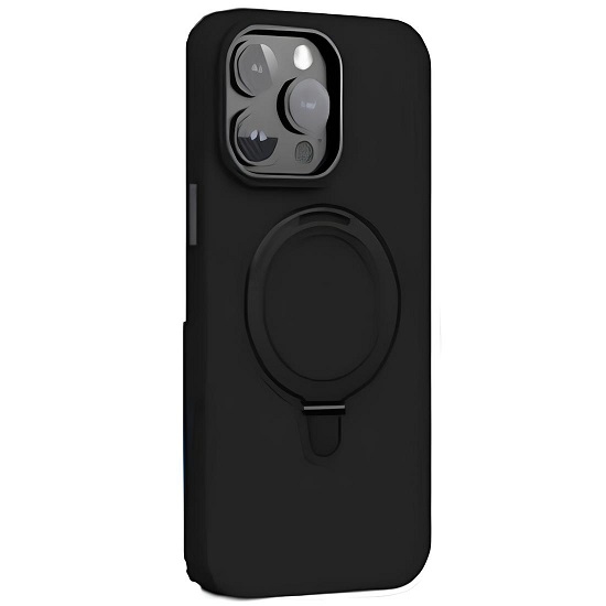 Задняя накладка SILINCONE CASE MagSafe для iPhone 14 подставкой Magnetic Pro Черный