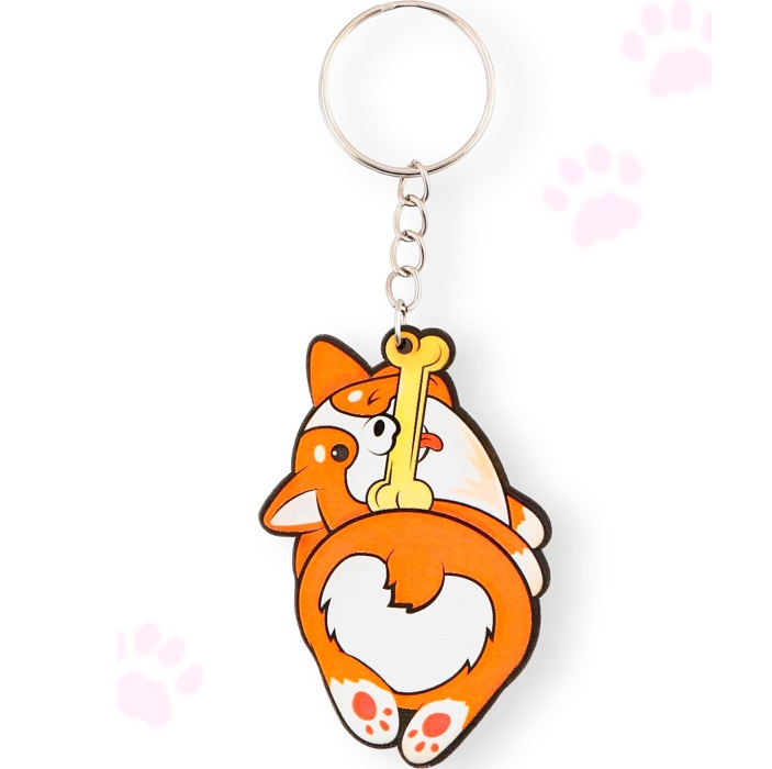 Брелок для ключей деревянный "Корги" 5 х 6 см 7823044