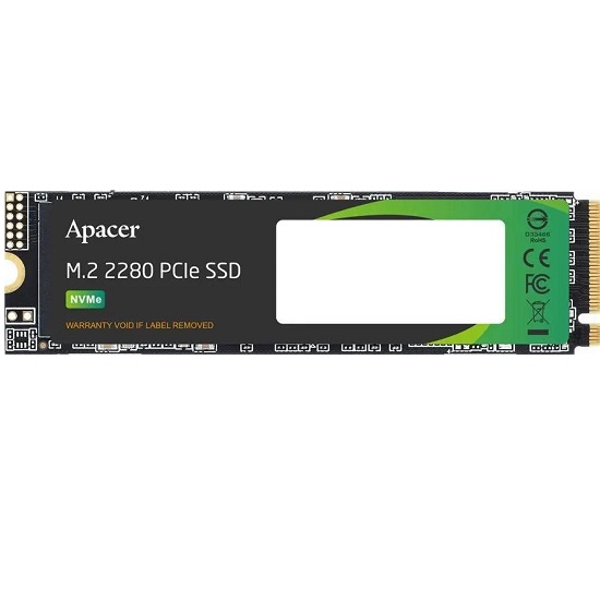 Накопитель SSD M.2 512Gb APASER AS2280P4 PCIe Gen3x4, R3500/W2300 Mb/s, MTBF 1.8M, 3D NAND, NVMe, Retail (AP512GAS2280P4U-1)