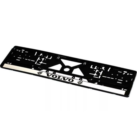 Держатель номерного знака VOLVO (книжка, серебро, шелкография)