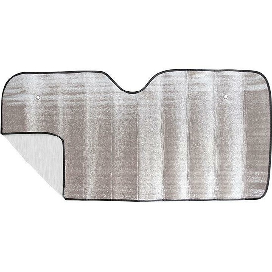 Шторка солнцезащитная на лобовое стекло 130 х 60 см SILVER односторонняя фольга