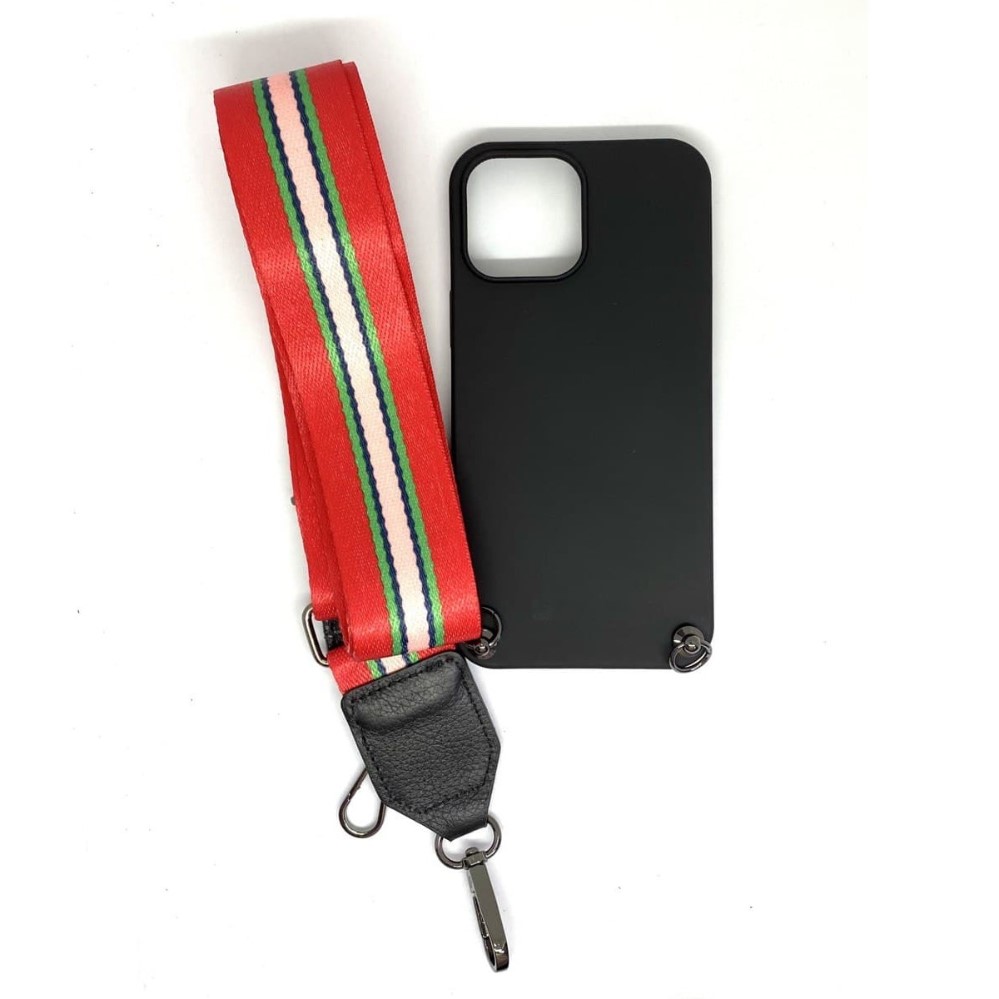 Задняя накладка ALL А9 для iPhone 13 Pro Max черный на ремешке