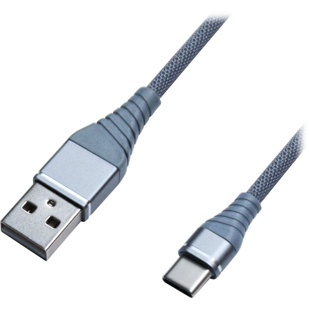 Кабель USB <--> Type-C  1.2м MAVERICK PC C1 в переплете, серый