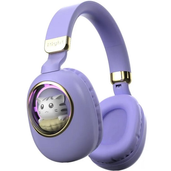 Наушники IHI GW001 Космокотик фиолетовый