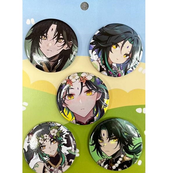 Набор значков 5шт. 45мм "Боги импакта" №10