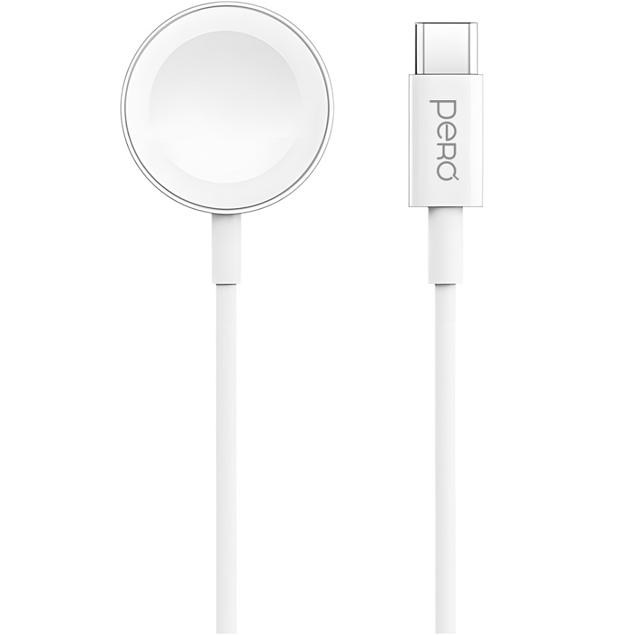 Беспроводное ЗУ PERO TC19 для Apple Watch, магнитное, белое