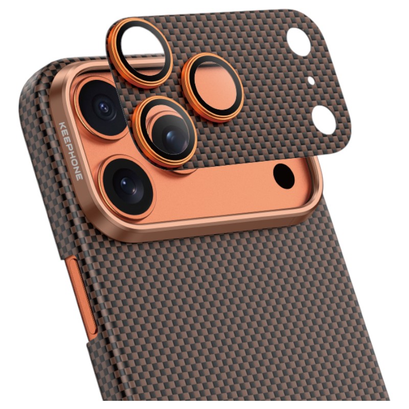 Противоударное стекло для камеры KEEPHONE KEVILAR LENS для iPhone 17 Pro Max, Desert Black