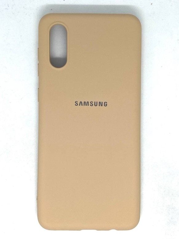 Силиконовый чехол NONAME для Samsung Galaxy A02 бежевый