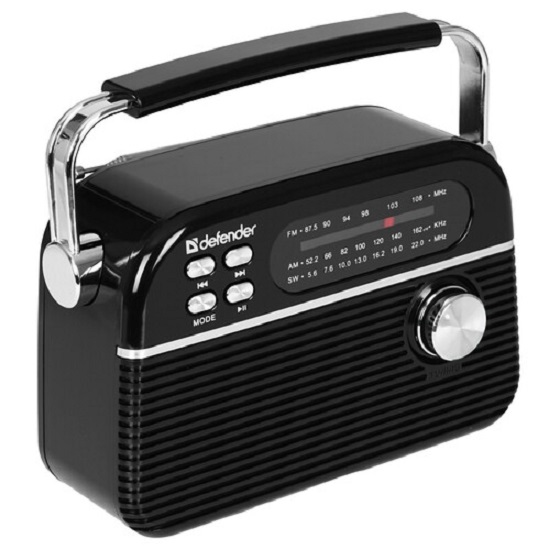 Радиоприёмник DEFENDER Vega черный (65179)