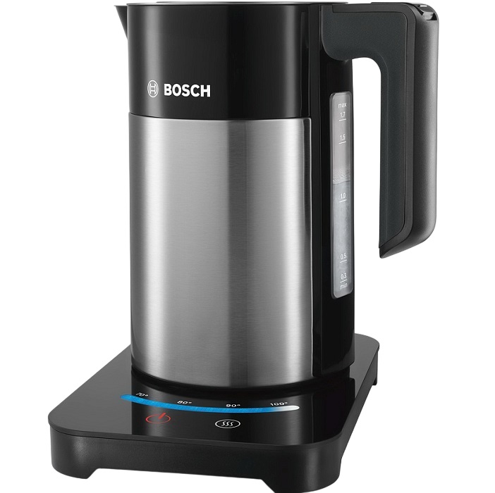 Чайник BOSCH TWK7203, черный, серебристый