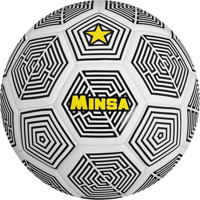 Мяч футбольный MINSA, PU, машинная сшивка, 32 панели, размер 5 7393195