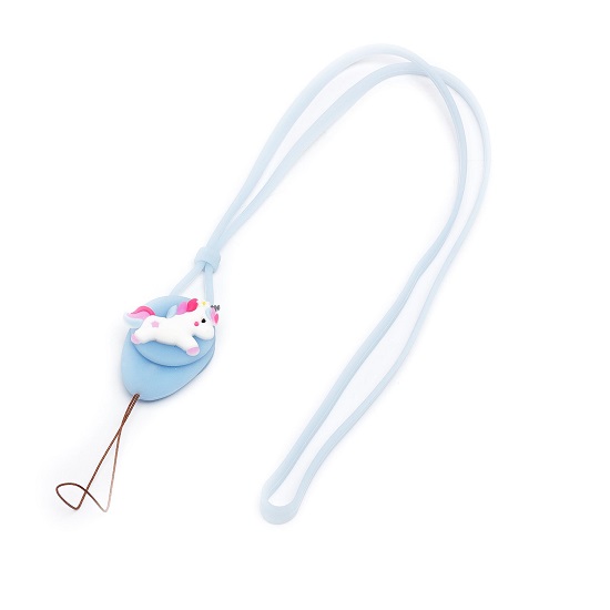 Шнурок силиконовый регулируемый (единорог) (light blue) (231985)