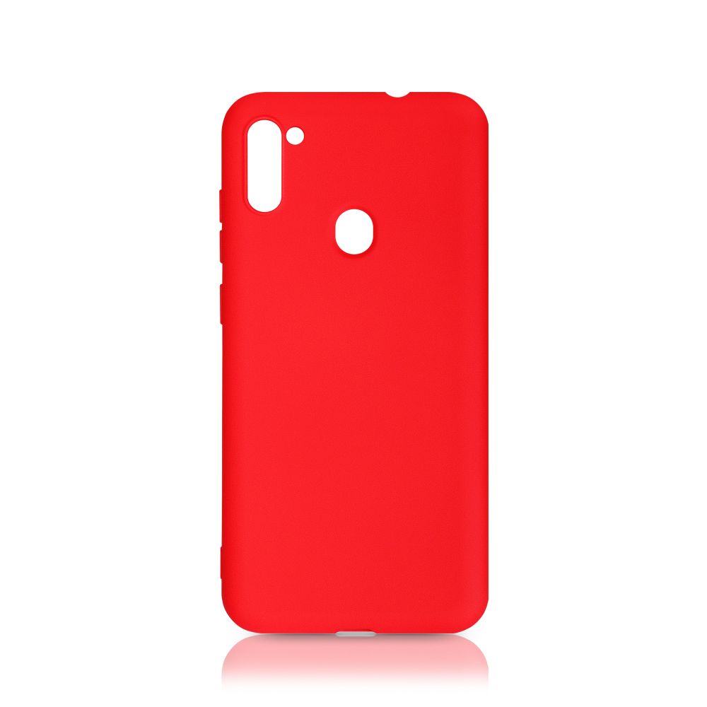 Силиконовый чехол DF для Samsung Galaxy M11/A11 (EU) DF sOriginal-12 (red) с микрофиброй