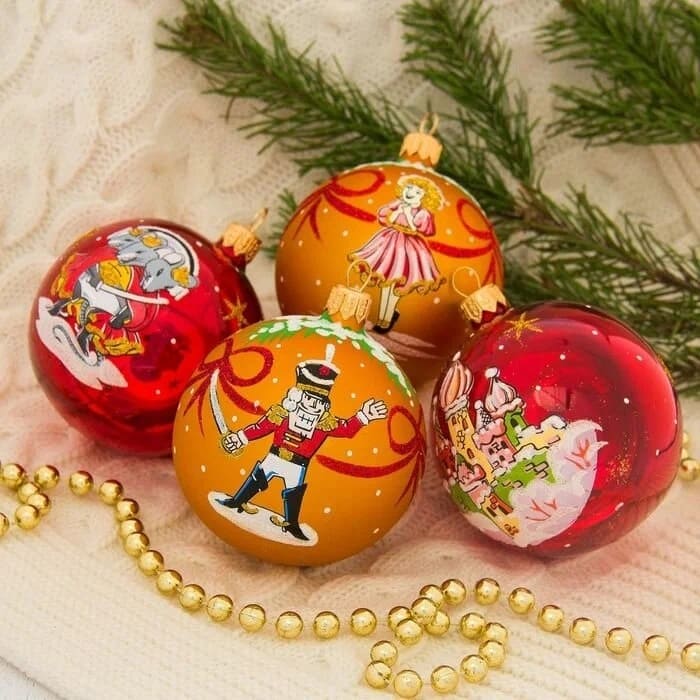 Набор Ёлочка "Щелкунчик" (набор 4шт) d-7,5 см 2564845