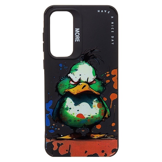 Задняя накладка SC335 для Samsung Galaxy A35 (утка) (black) (233019)