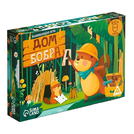 Настольная игра «Дом бобра», развивающая, 5+, 108 карт