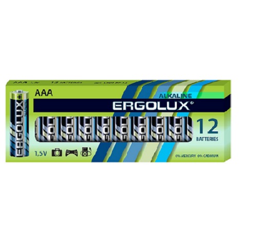 Элемент питания ERGOLUX LR03 box-12 (1/12/960)