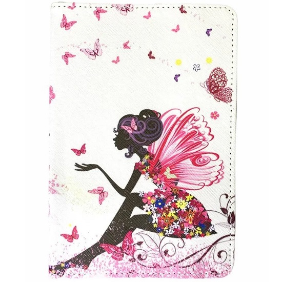 Чехол футляр-книга 7.0" Univesal 360° универсальный (зам.кожа) №Hxz(2) "Цветочная фея"