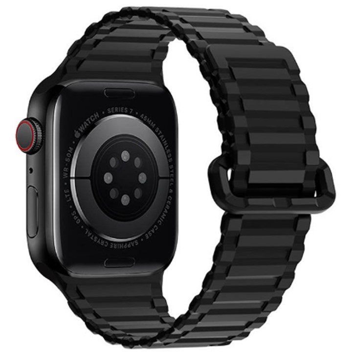 Силиконовый ремешок HOCO WA06 Flexible для APPLE Watch 42/44/45/49mm, чёрный