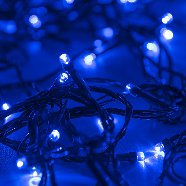 Гирлянда "Нить" 10 м, свечение синее, RL-110B