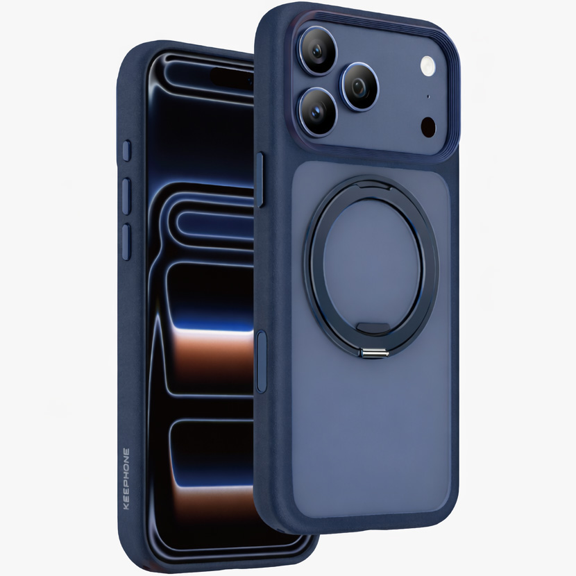 Задняя накладка KEEPHONE OMEGA MAGSAFE CASE WITH 360° ROTATABLE STAND RING для iPhone 17 Pro Max, BLUE