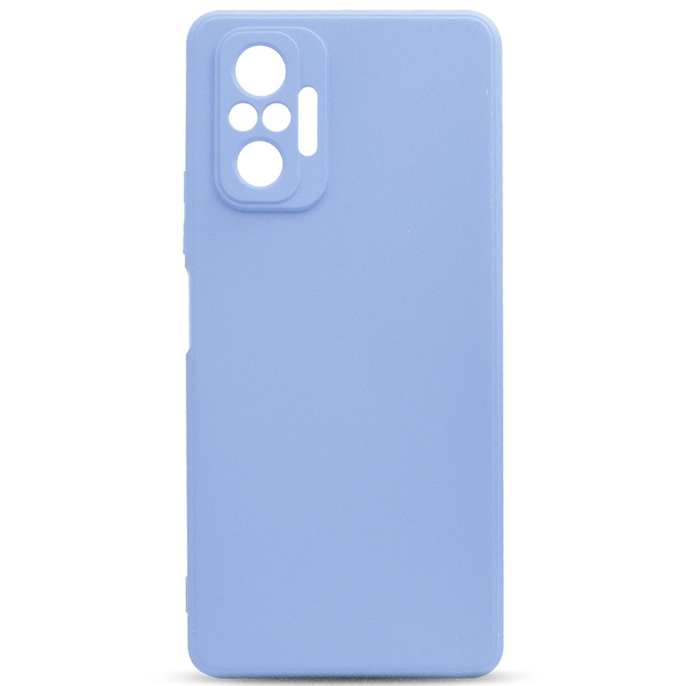 Задняя накладка Silicone Case Soft Matte для Xiaomi Redmi Note 10 Pro сиреневый