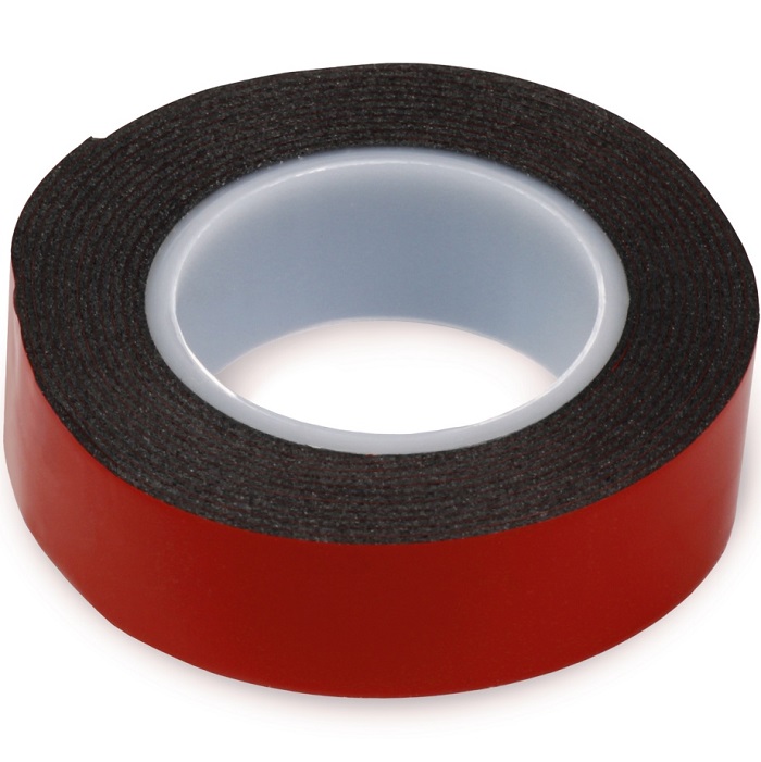 Скотч 2-х сторонний SMARTBUY 1.0х19мм*2м, на вспененной основе, черный (SBE-DST-19-02-b) (1/12)