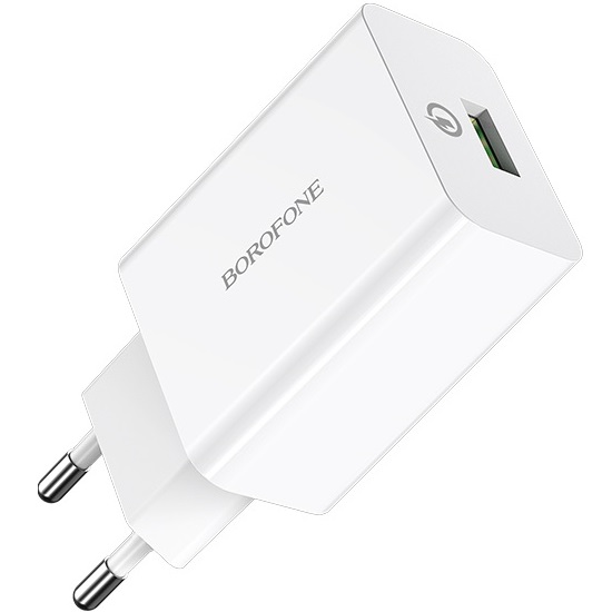 Сетевое ЗУ 1Type-C BOROFONE BA21A, Pro Long, белый, кабель Lightning-Type-C, PD20W