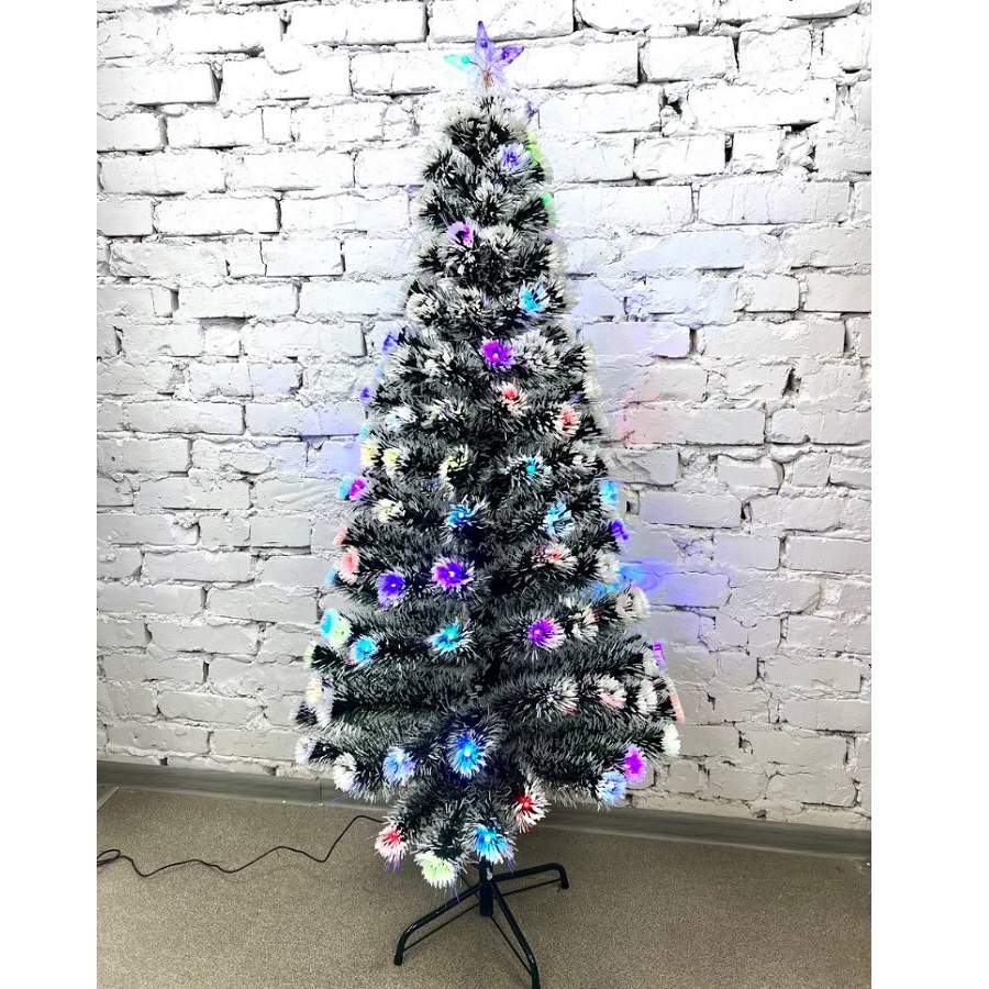 Ёлка с подсветкой светодиодная белые кончики 120 см