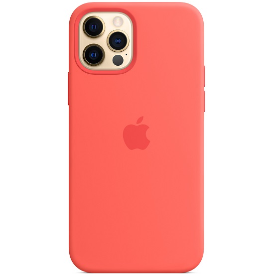 Силиконовый чехол SILICONE CASE для iPhone 12/12 Pro Pink Citrus (MagSafe) c LOGO