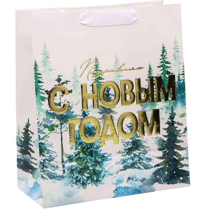 Пакет новогодний «С Новым годом», ML 23×27×11.5 см 9623968