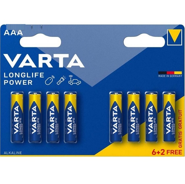Элемент питания VARTA LR03 BL6+2 LONGLIFE POWER