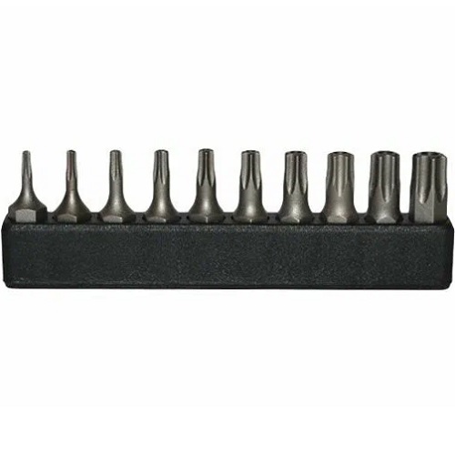 Набор сменных вставок-битов звездочек TORX с отверстием (торкс T6H-T40H)