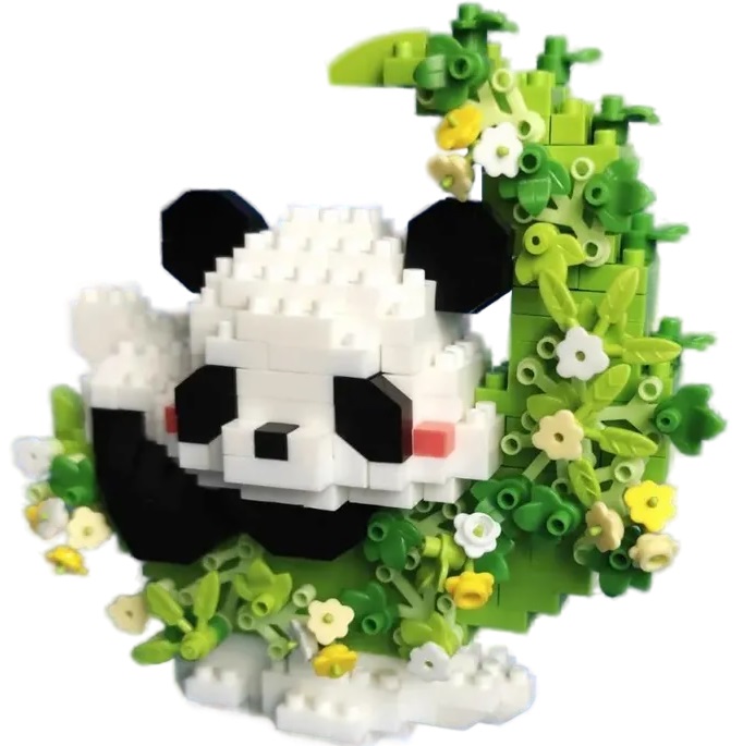 Фигурка-конструктор Пандочка с цветами