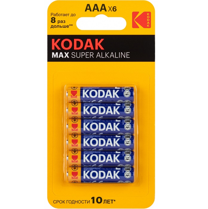 Элемент питания KODAK LR03 MAX SUPER BL-6 (72/288)