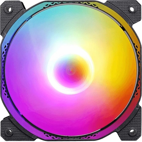 Вентилятор для корпуса Aerocool/Formula Cosmic 14BK ARPW ARGB черный, 140 мм, 1300 об/мин, 25.6 дБ, 4 pin