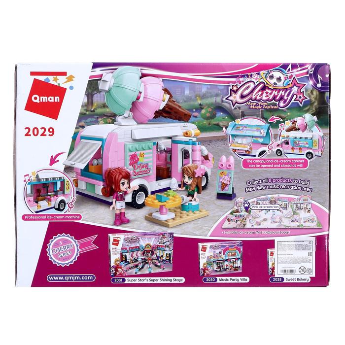 Конструктор QMAN "Розовый мир: Фургончик мороженщика" (388 дет.)