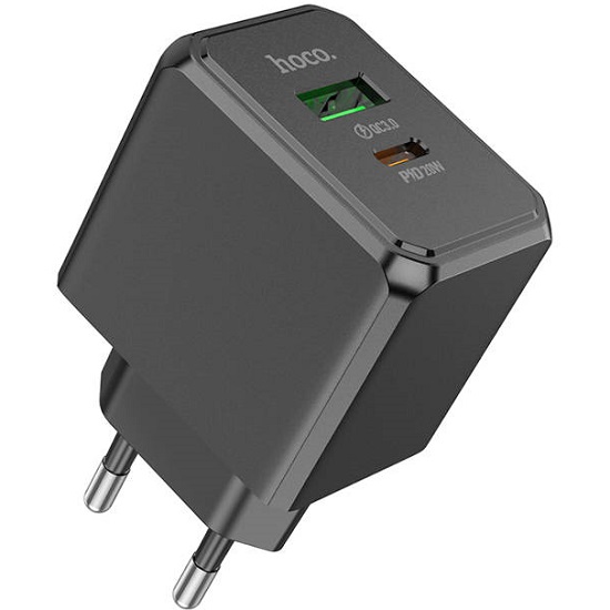 Сетевое ЗУ 1USB/1Type-C HOCO CS14A чёрный