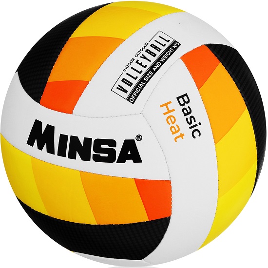 Мяч волейбольный MINSA Basic Heat, машинная сшивка, 18 панелей, р. 5, TPU