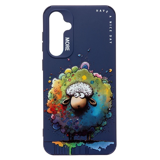 Задняя накладка SC335 для Samsung Galaxy S23 FE  (овечка) (dark blue) (227152)