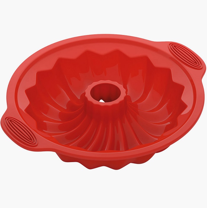 Форма для круглого кекса NADOBA, серия MILA, силиконовая, 29,5x25,5x6,2 см 762020